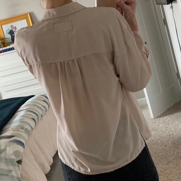 BCBGeneration Button Down Top Tan Size Small - Picture 2 of 3